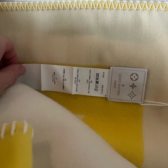 NWT Louis Vuitton Balloon Plaid Baby Blanket, Sunshine - Picture 6 of 7